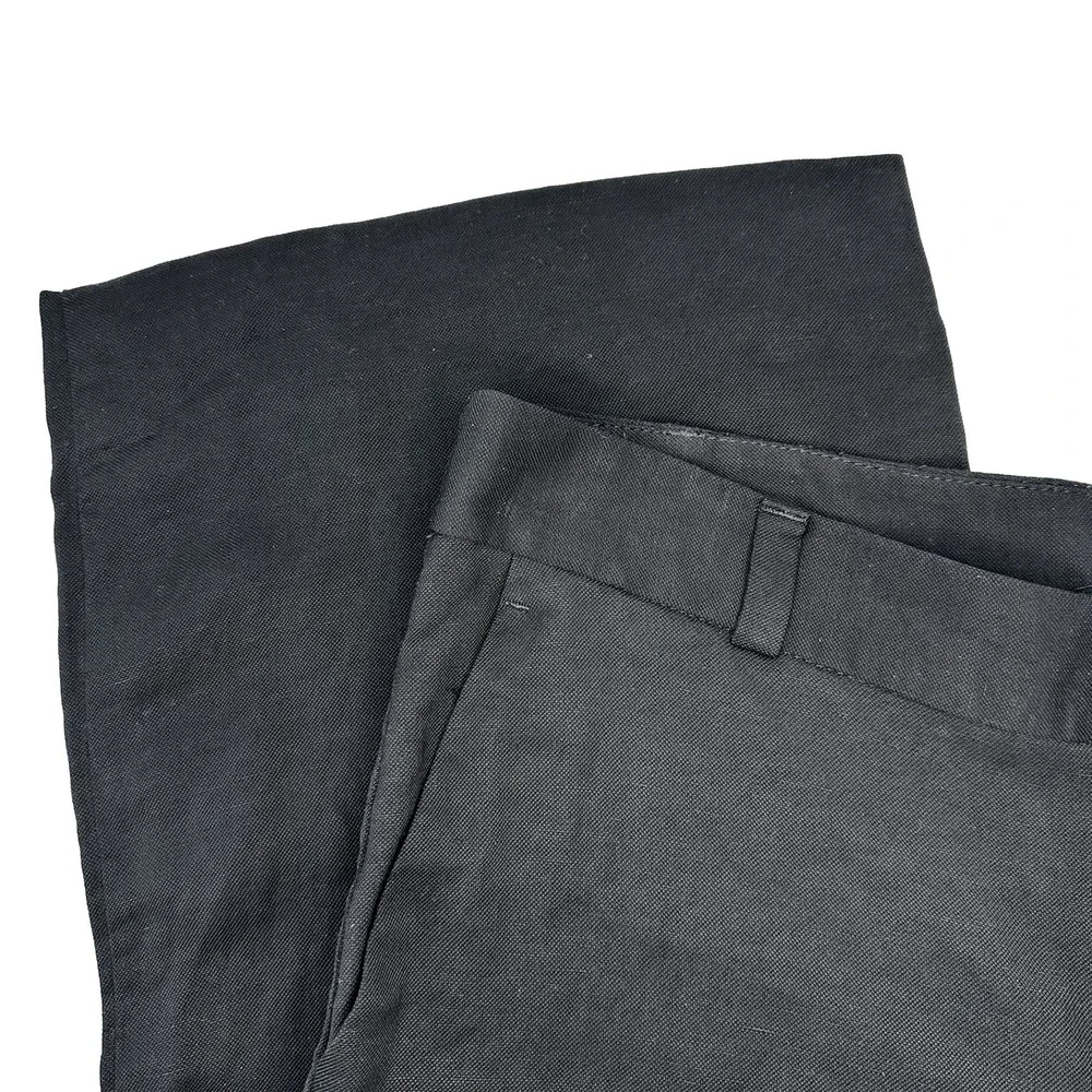 BANANA REPUBLIC Chic Linen Blend Wide Leg Dress‎ Pant Trouser • 4 • black